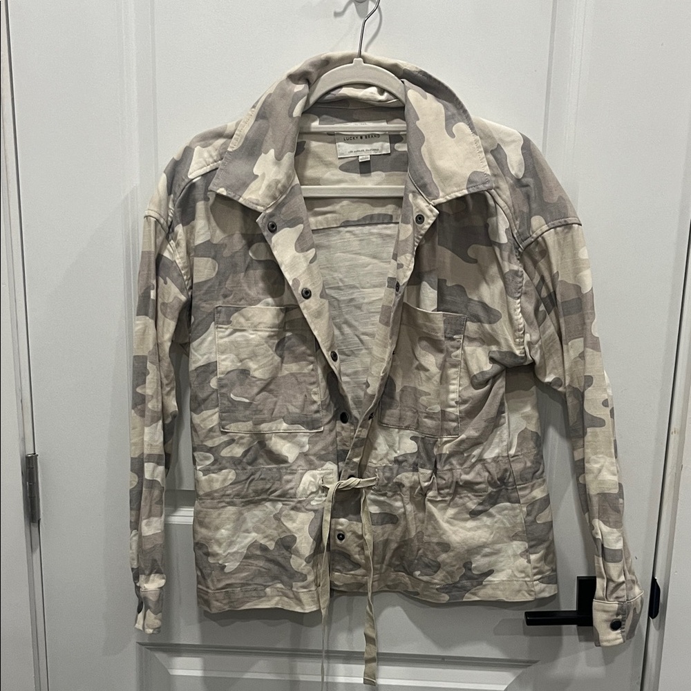 Lucky Brand Camouflage Jacket with Tie